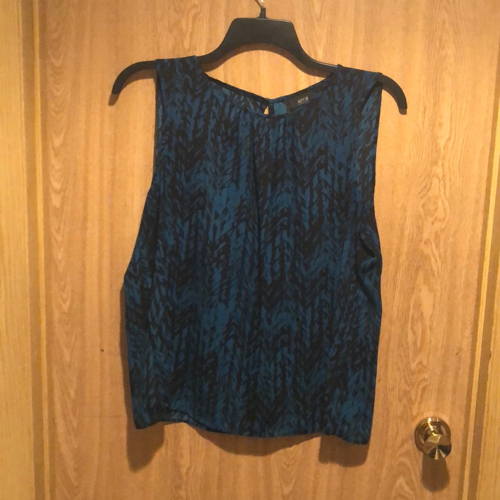 Black and Blue Sleeveless blouse
